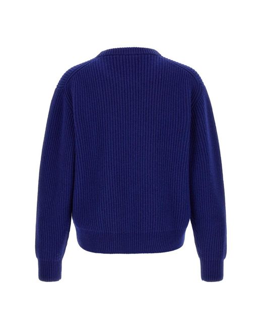 Jil Sander Blue Round-Neck Knitwear for men