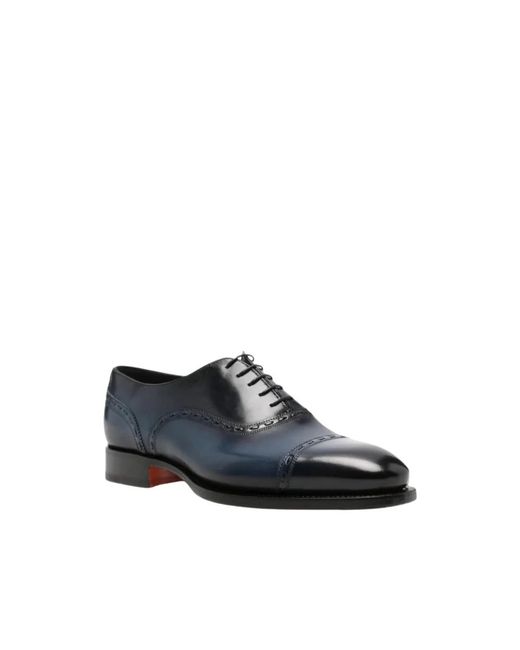Santoni Blue Dress Shoes for men