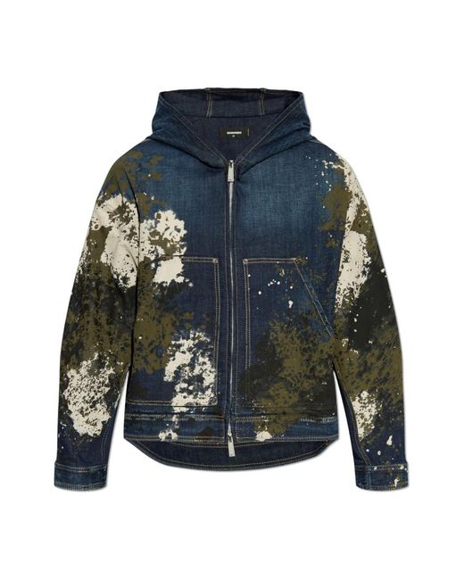 DSquared² Denim Jas Met Capuchon in het Blue voor heren