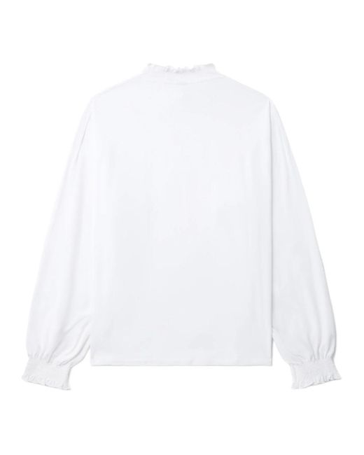 Random Identities Overhemden ,Wit ,Katoen Bra Logo T-Shirt Met Lange Mouwen in het White