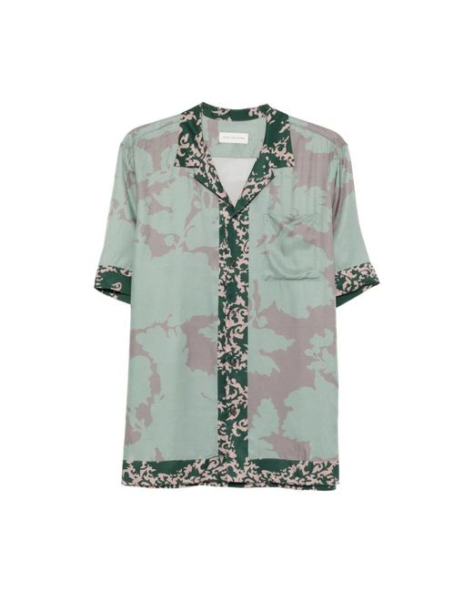 Dries Van Noten Green Short Sleeve Shirts for men