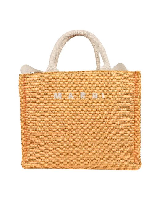 Marni Orange Tote Bags