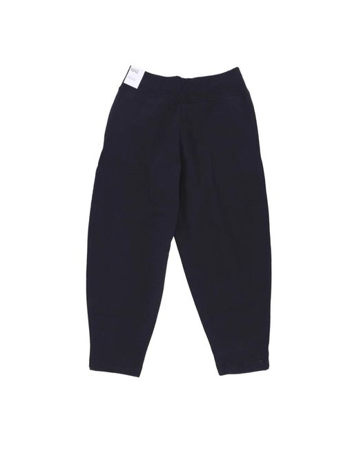 Nike Fitness ,Zwart ,Katoen Fleece Tracksuit Pants Curved in het Blue