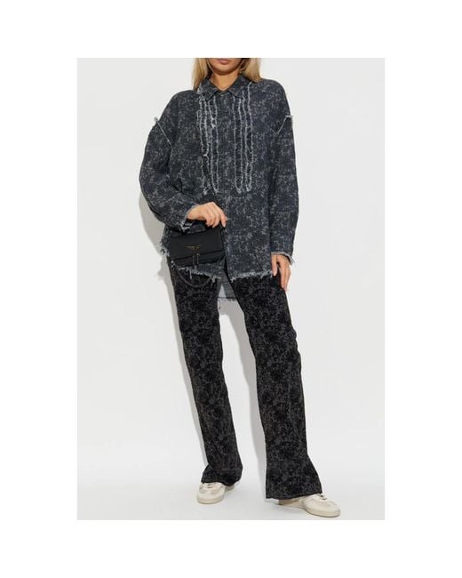 R13 Black Straight Jeans