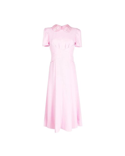 Midi Dresses Self-Portrait de color Pink