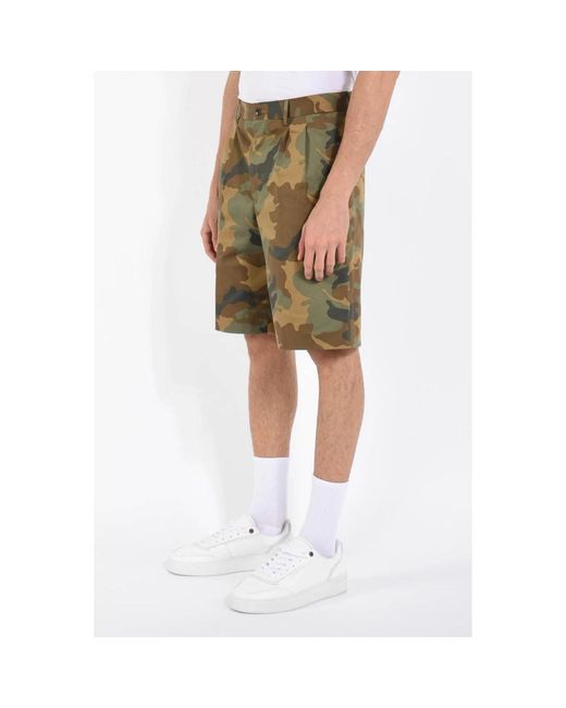 Tagliatore Bermuda-Camo Aus Baumwolle in Green für Herren