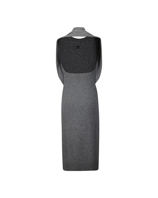 Courreges Gray Knitted Dresses