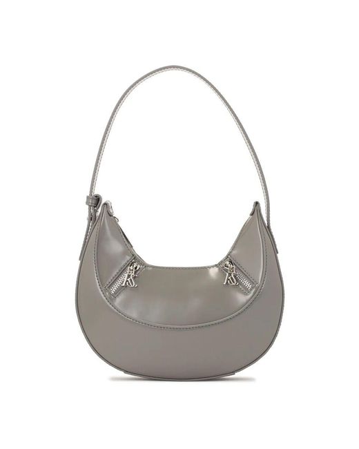 Kazar Gray Ovale Graue Handtasche Mit Handgriff