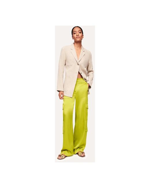 Cambio Yellow Wide Trousers