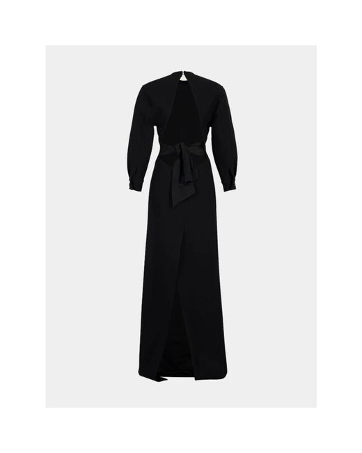 Saint Laurent Black Knitted Dresses