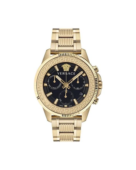 Versace Greca Action Chronograph Uhr in Metallic für Herren