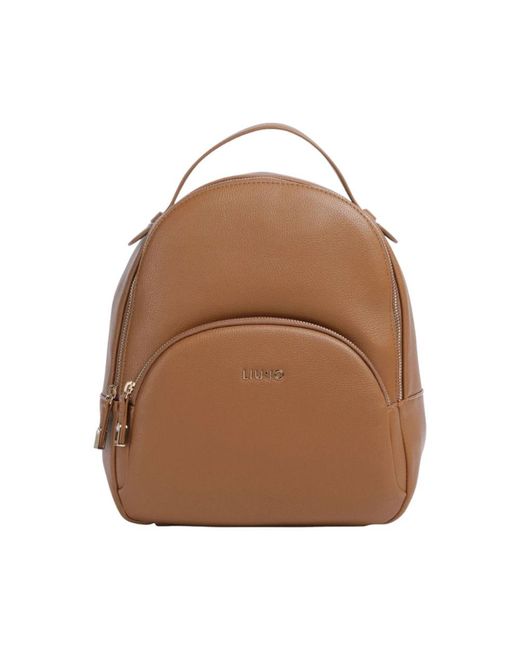 Liu Jo Medium Zip Backpack in het Brown
