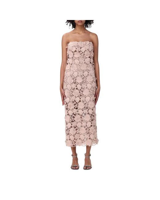 Midi Dresses Ermanno Scervino de color Pink