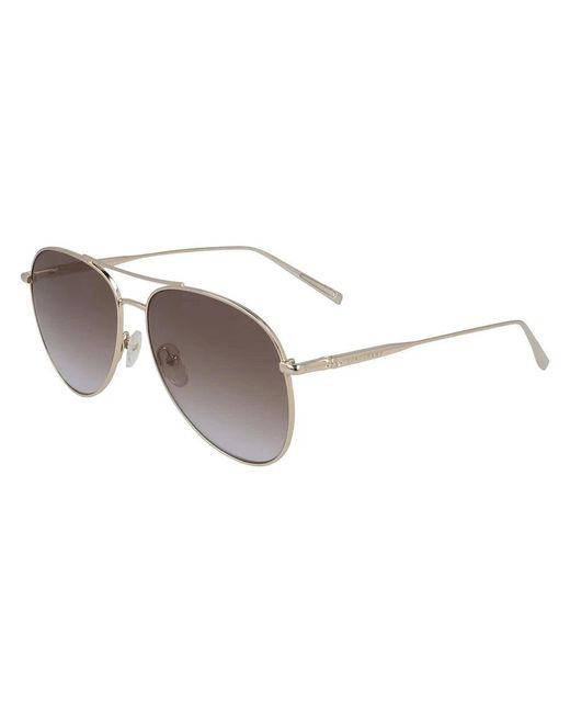 Longchamp Gouden Zonnebril Stijlvol Model in het White