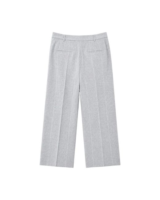 Eleventy Gray Wide Trousers