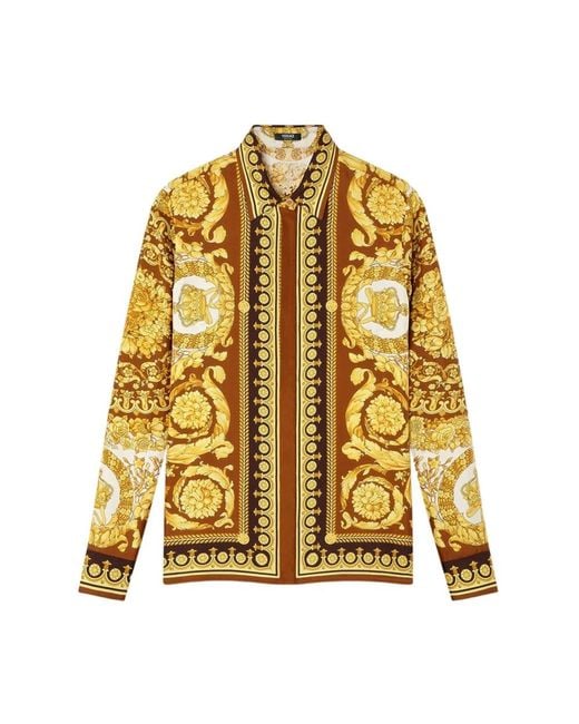 Shirts Versace en coloris Yellow