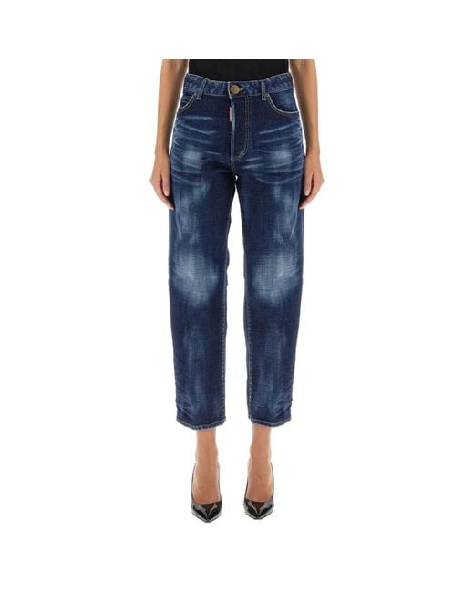DSquared² Blue Cropped Jeans
