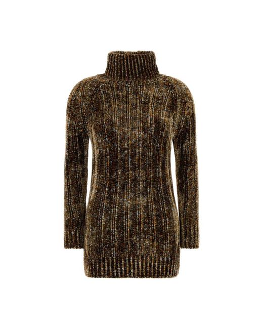 Dries Van Noten Brown Knitted Dresses