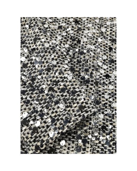 co'couture Jassen ,Grijs ,Leer Boucle Cc Sequin Cocktail Jacket in het Gray