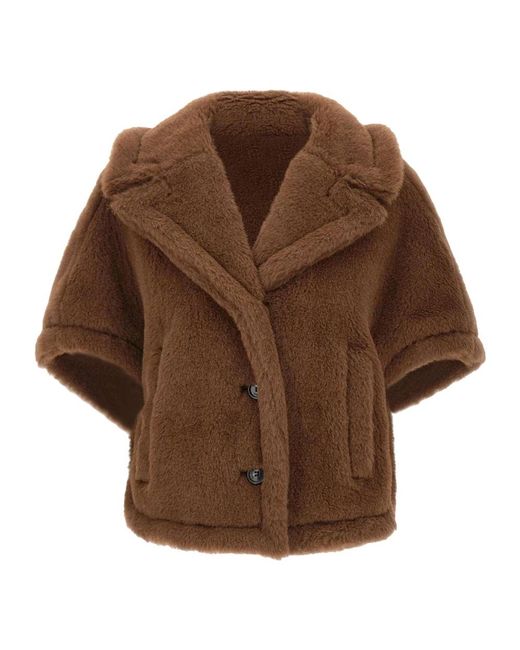 Max Mara Brown Faux Fur & Shearling Jackets