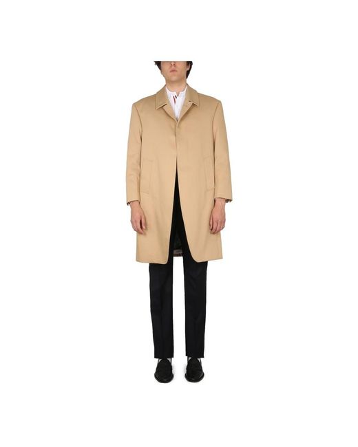 Thom Browne Natural Single-Breasted Coats for men