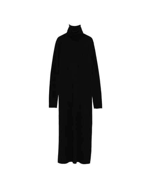 Lisa Yang Black Schwarzes Gestricktes Kaschmir Kleid