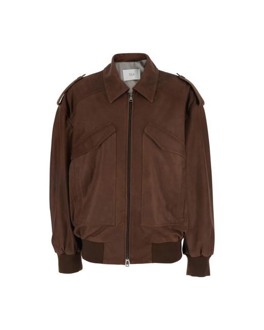Tela Brown Bomber Jackets