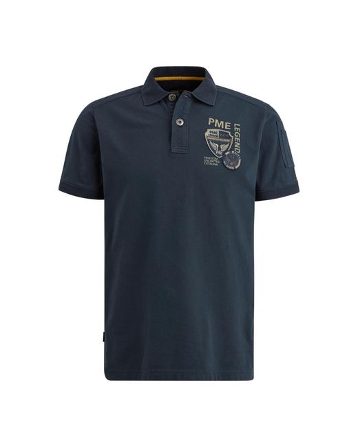 PME LEGEND Klassisches polo pique shirt in Blue für Herren
