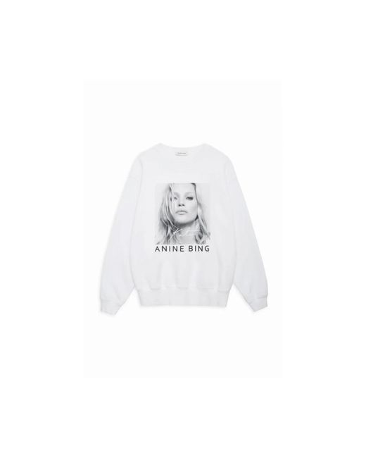 Kate moss sweatshirt ramona Anine Bing de color White