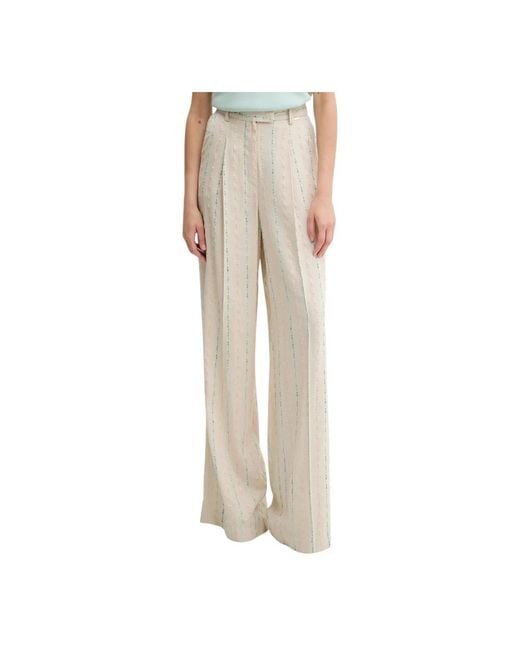 Fracomina Natural Wide Trousers