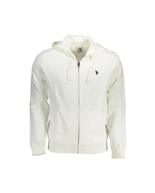 U.S. POLO ASSN. White Zip-Throughs for men