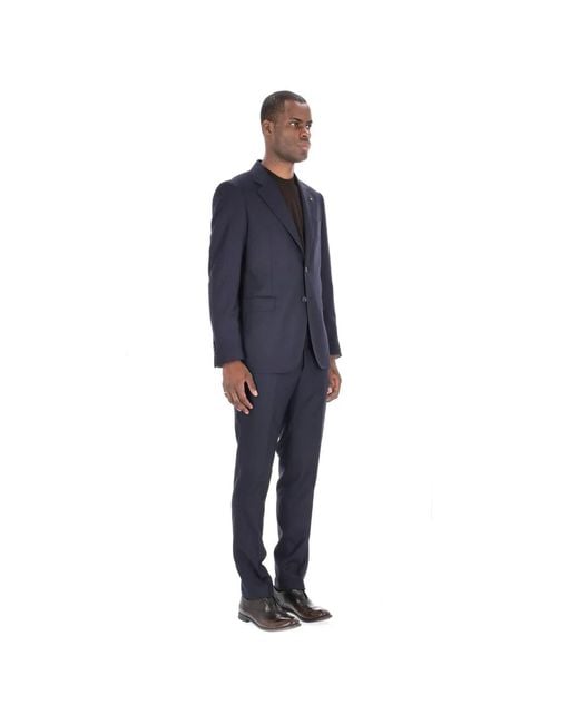 Tagliatore Blue Single Breasted Suits for men