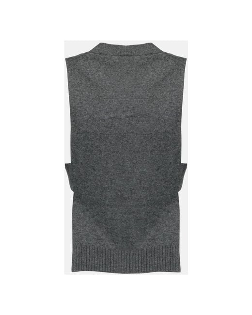 Miu Miu Gray Waistcoats