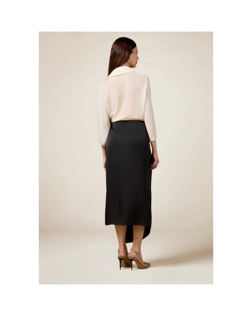 Midi Dresses Oltre de color Black