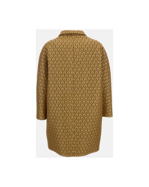 Alberto Biani Natural Double-Breasted Coats