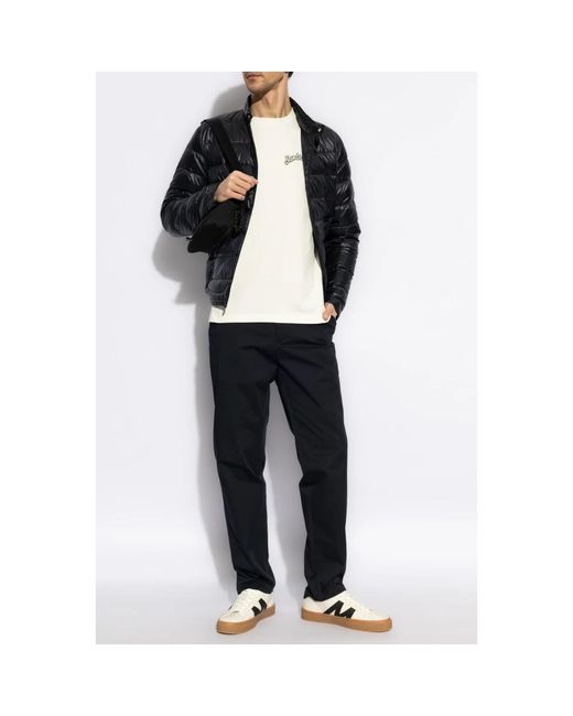 Moncler Jassen ,Blauw ,Leer Donsjack Acorus in het Black voor heren