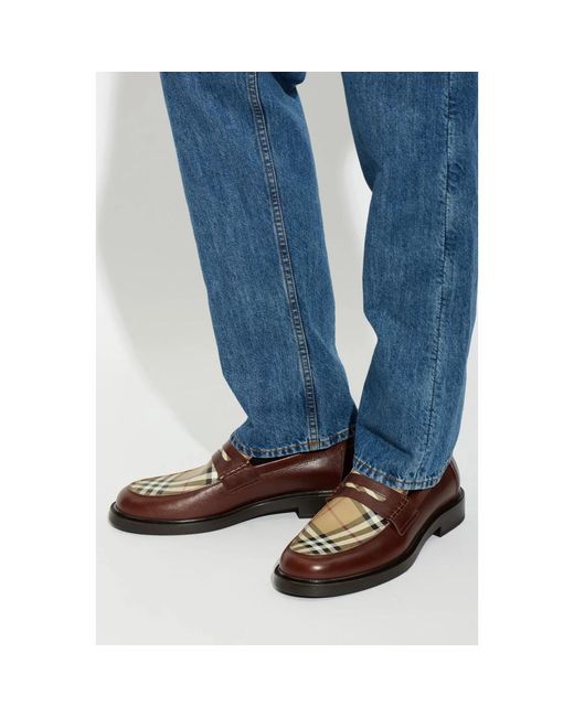 Burberry Leder-Loafer in Brown für Herren
