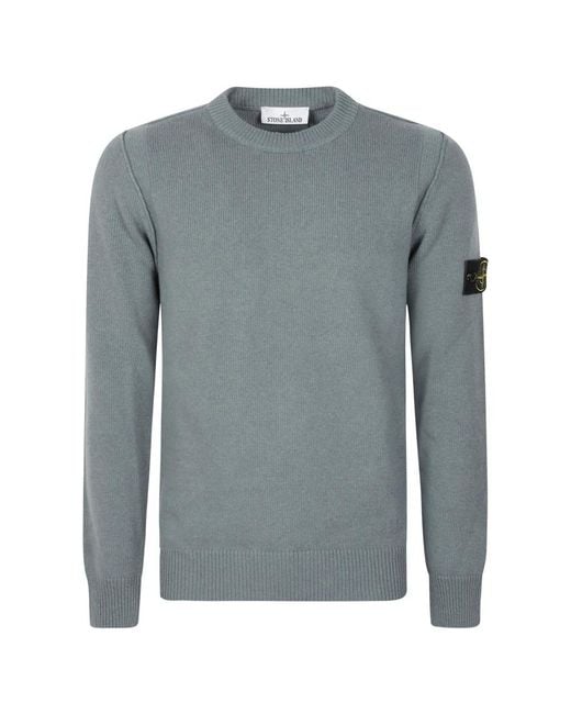 Stone Island Gray Round-Neck Knitwear for men