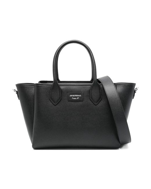 Emporio Armani Black 'Odette' Medium Tote