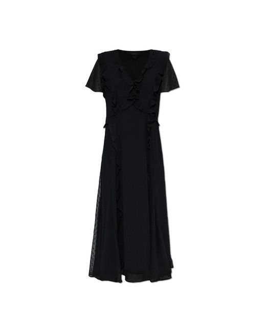 AllSaints Kleedjes ,Zwart ,Polyester Jurk Mari in het Black