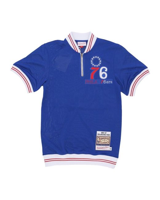 Mitchell & Ness Blue Polo Shirts for men