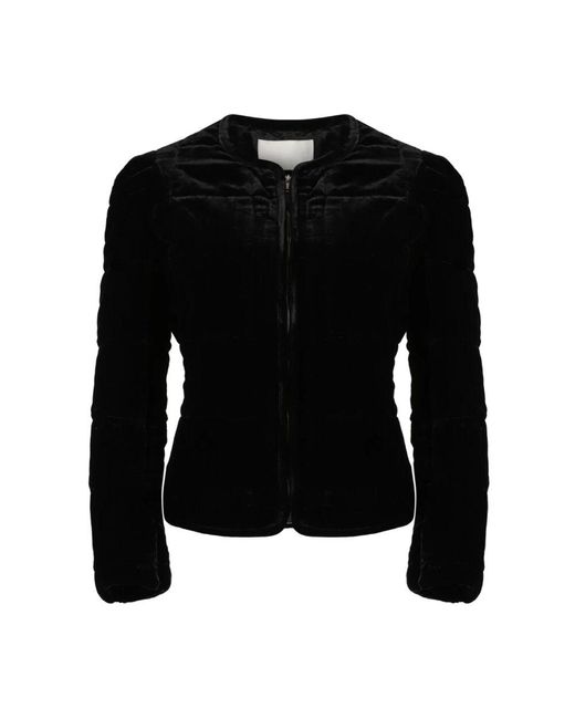 Isabel Marant Black Schwarze Steppjacke Mit Puffärmeln