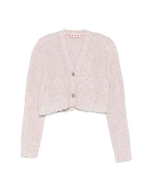 Marni Truien & Vesten ,Roze ,Cropped Vest in het Pink