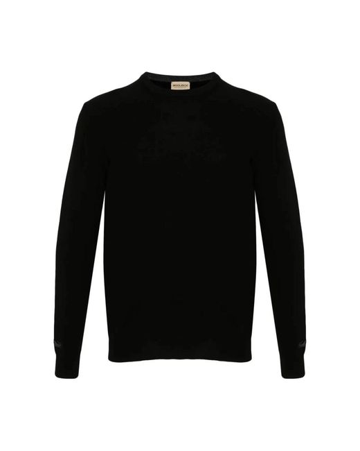 Woolrich Black Round-Neck Knitwear for men