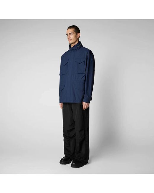 Save The Duck Jassen ,Blauw ,Nylon Mako Sportjas in het Blue voor heren