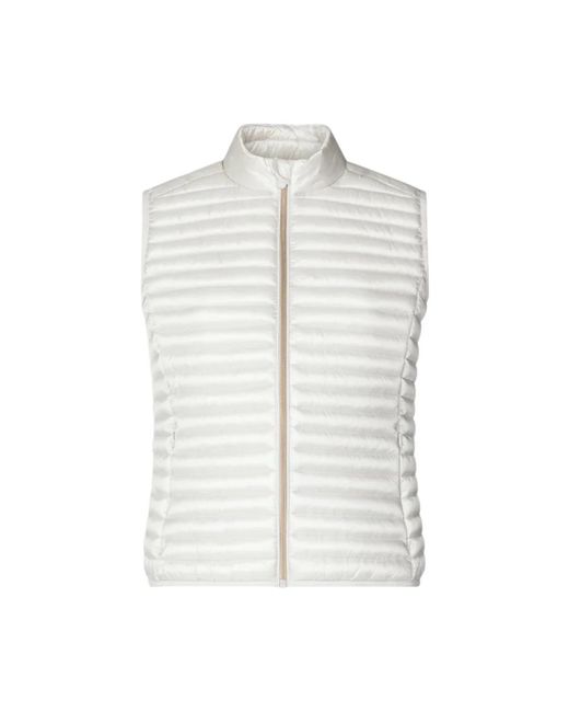 Save The Duck White Weiße Jacke Mit Plumtech-Polsterung
