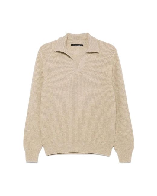 Tagliatore Natural V-Neck Knitwear for men
