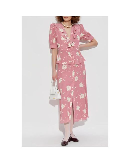Alessandra Rich Pink Midi Dresses