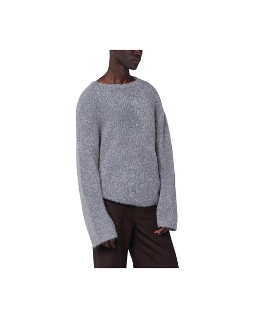 Séfr Gray Round-Neck Knitwear for men