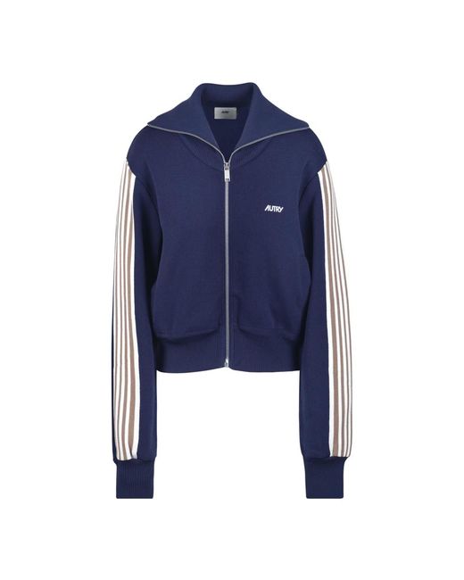 Autry Blue Nylon Cardigan